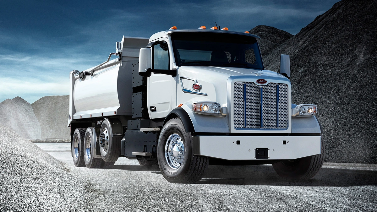 Peterbilt Model 567EV In A Construction Site